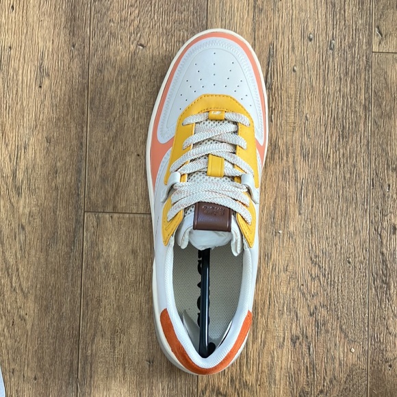 Coach custom sneakers. size 8. Never worn. Pink, Orange, yellow. - Picture 5 of 8